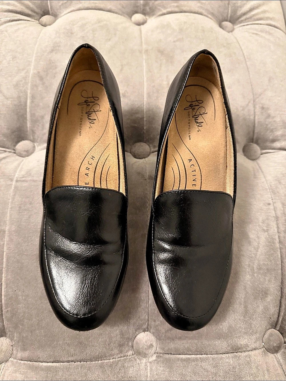 LifeStride Devyn Block Heel Loafer Black